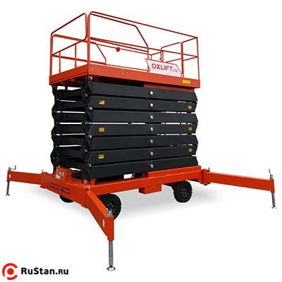 Ножничный подъемник с электроподъемом и аккумулятором QX-040-160 DC/AC OXLIFT 400 кг 16 м фото №1