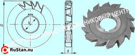 Фреза дисковая 3-х сторонняя  80х12х27, Z=10 Т15К6 с разнонаправл.зубьями фото №1