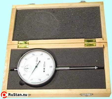 Индикатор Часового типа ИЧ-50, 0-50мм цена дел.0.01 d=80 мм (без ушка) "CNIC" (510-088) фото №1