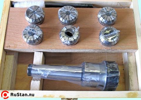 Патрон Цанговый с хв-ком КМ3  (М12х1.75) с набором цанг ER32 из  6шт (6.8.10.12.16.20мм) "CNIC" фото №1