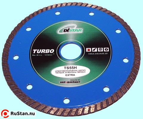 Диск отрезной алмазный Для сухой резки 150х2,2х 8х22,23мм "Турбо"Extra (армир. бетон, бетон, песчаник, тверд. огнеупоры) фото №1 Диск отрезной алмазный Для сухой резки 150х2,2х 8х22,23мм "Турбо"Extra (армир. бетон, бетон, песчаник, тверд. огнеупоры) фото №1