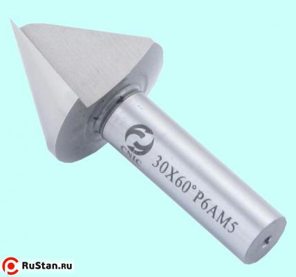 Фреза угловая - зенковка d  6,0х 7.0х 45 конус  60° dхв=5мм Р6АМ5 ц/х Z=1 DIN334 "CNIC" фото №1