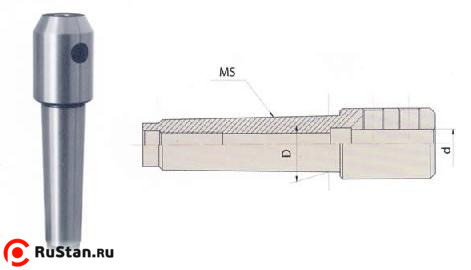 Патрон Фрезерный с хв-ком КМ3 (М12х1,75) для крепления инструмента с ц/хв d16мм (TY05A-6) "CNIC" фото №1