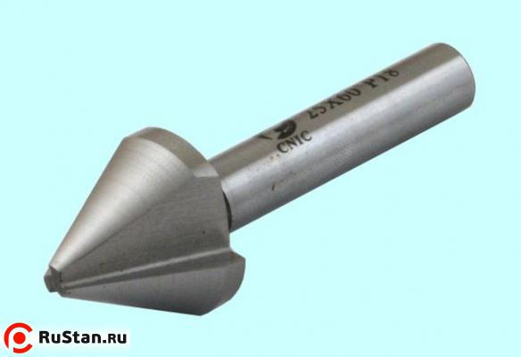 Фреза угловая - зенковка d 10,0х18.0х 50 конус  60° dхв=8мм Р18 ц/х Z=3 DIN334C "CNIC" фото №1