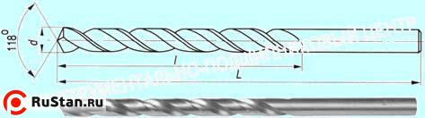 Сверло d  6,3  ц/х Р6АМ5 с вышлифованным профилем "CNIC" фото №1