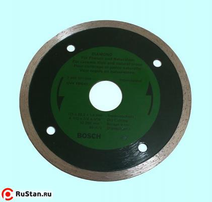 Диск отрезной алмазный Для влажной резки 115х1,6х6х22,2мм с непрерывной реж. кромкой по керамике и природн. камню BOSCH фото №1