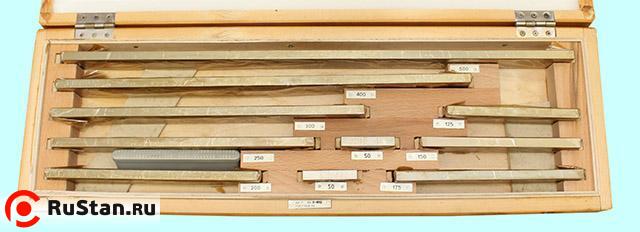 Наборы концевых мер длины № 8, кл.точн.1 (10 мер от 125 до 500мм) "Калибр" г. в. 1991 фото №1