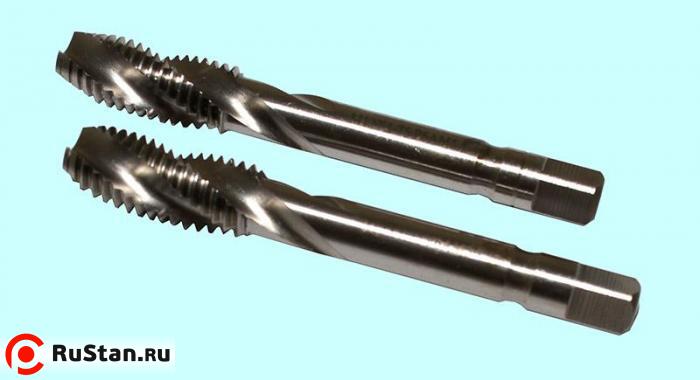 Метчик М 8,0х0,5 м/р.Р6АМ5 винтовая канавка комплект из 2-х шт. "CNIC" фото №1