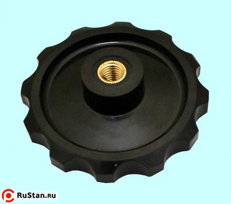 Ручка 63х 8х25х18мм (DxdxHxh) лепестковая с глухим резьбовым отверстием, бакелит "TLX" фото №1 Ручка 63х 8х25х18мм (DxdxHxh) лепестковая с глухим резьбовым отверстием, бакелит "TLX" фото №1