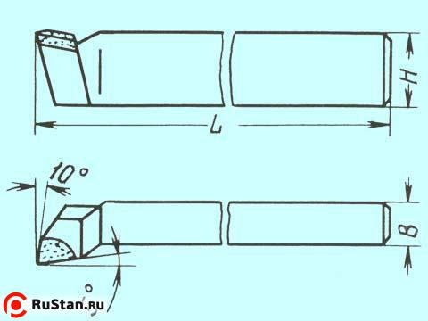 Резец Подрезной отогнутый 40х32х250 Т5К10 фото №1