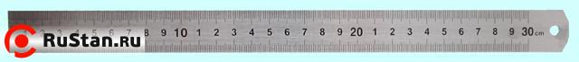 Линейка Металлическая  300х25 мм с двухсторонней шкалой фото №1