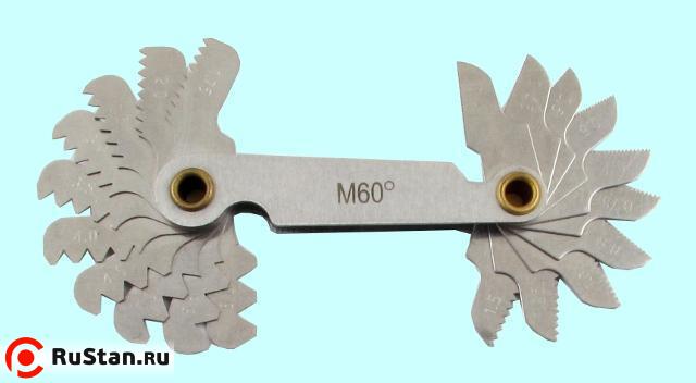 Набор резьбовых шаблонов №1 М60° для метрической резьбы из 20шт. (0,4-6,0) фото №1