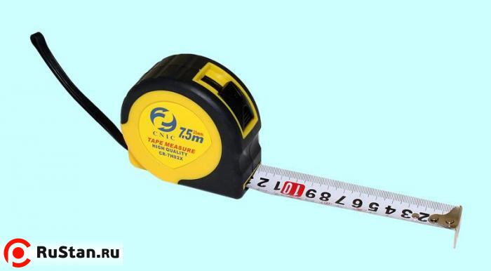 Рулетка   7,5 метров х 25мм с фиксатором обрезиненная "CNIC" CR-82 (7Н82Х) фото №1