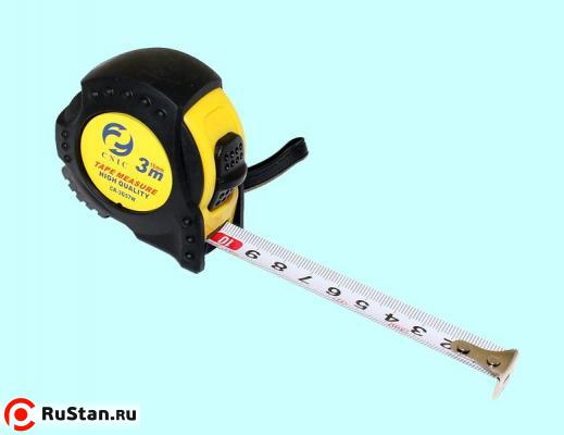 Рулетка   3 метра х 16мм с 2-мя фиксаторами обрезиненная "CNIC" CR-G57 (3G57W) фото №1