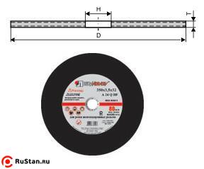 Круг отрезной армированный 350х4,0х25,4 А 24 O.P.Q BF 80 2 д/рельс ручн. (Луга) фото №1 Круг отрезной армированный 350х4,0х25,4 А 24 O.P.Q BF 80 2 д/рельс ручн. (Луга) фото №1