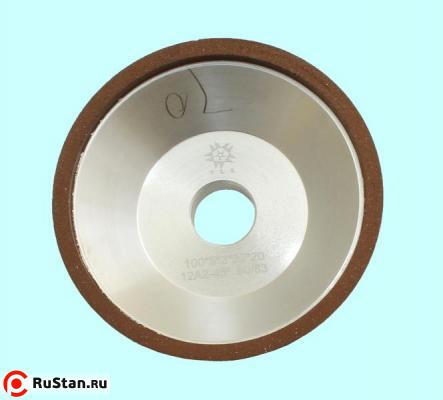 Круг алмазный 12А2-45град.(чашечный конический) 100х 5х3х32х20 SSD-2(АС4)  80/63, 100% В2-01 23,4 карат "TLX" фото №1