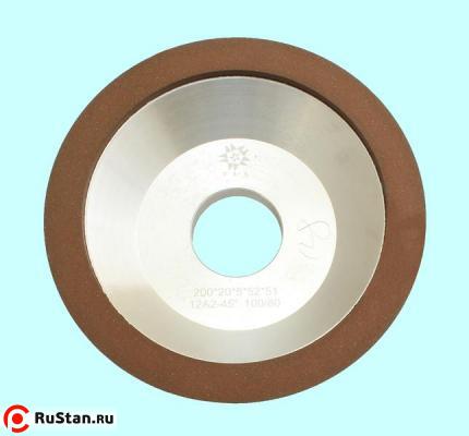 Круг алмазный 12А2-45град.(чашечный конический) 200х20х5х52х51 SSD-2(АС4) 100/80, 100% В2-01 249,0 карат "TLX" фото №1