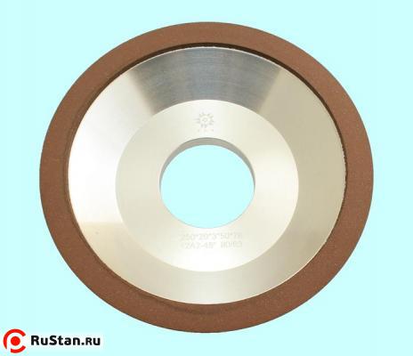 Круг алмазный 12А2-45град.(чашечный конический) 250х20х3х50х76 SSD-2(АС4)  80/63 100% В2-01 191,0 карат "TLX" фото №1