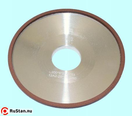 Круг алмазный 12А2-20град.(тарельчатый) 200х 6х2х51  SSD-2(АС4) 100/80 100% В2-01 32,0кар. "TLX" фото №1
