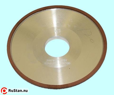 Круг алмазный 12А2-20град.(тарельчатый) 200х 6х2х51  SSD-2(АС4) 125/100 100% В2-01 32,0кар. "TLX" фото №1