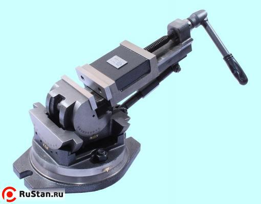 Тиски Станочные глобусные 105мм поворотные, ход 105мм наклон в 2-х плоскостях QW100 "TLX" фото №1