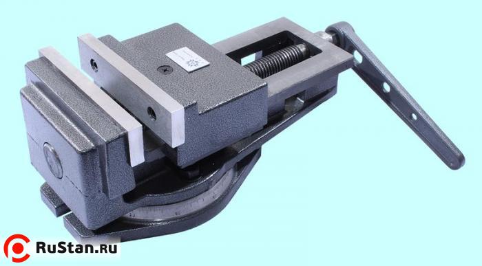 Тиски Станочные 160мм чугунные поворотные с открытым винтом, ход губок 170мм QB160 "TLX" фото №1