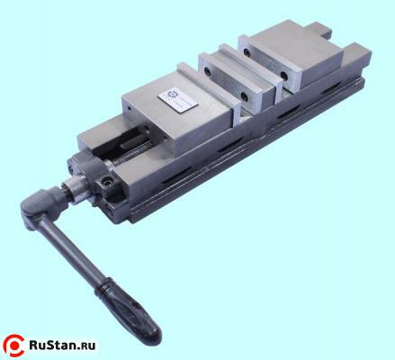 Тиски Станочные 160мм 2-х позиционные неповоротные, твердость губок HRC48-52, Q93160 "TLX" фото №1