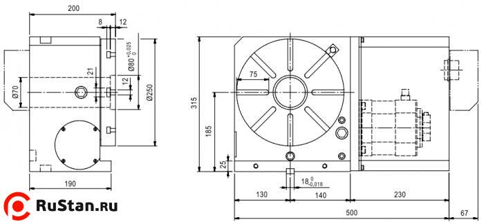 Размеры стола CNC-250R фото №2 Размеры стола CNC-250R фото №2