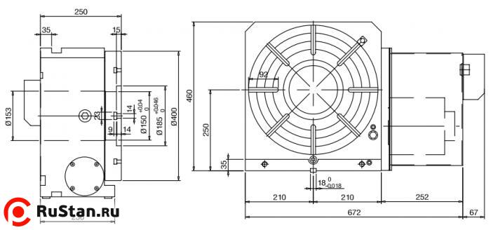 Размеры стола CNC-400R фото №2 Размеры стола CNC-400R фото №2