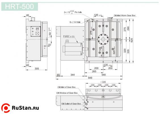 Размеры стола HRT-500 фото №2 Размеры стола HRT-500 фото №2