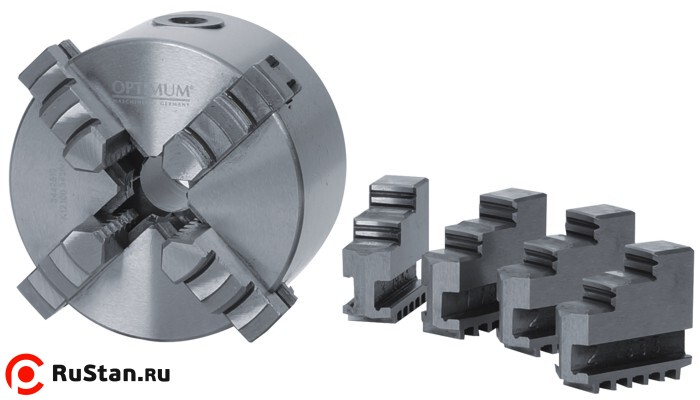 Четырехкулачковый токарный патрон Optimum ø 100 мм фото №2 Кулачки для 100 мм патрона фото №2