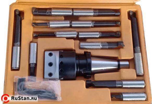 Расточная головка(с набором расточных резцов из 12 шт.) конус ISO50 фото №2 251022 фото №2