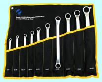 Набор ключей Накидных из 10-ти шт. (6х7 - 24х27) в сумке хром-ванадий (сатингфиниш) #984 