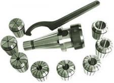 Патрон Цанговый с хв-ком 7:24-40 ГОСТ 25827 исп.1 М16х2.0  с набором цанг ER32 из 11шт (4-20мм) 