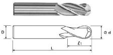 Фреза Концевая радиусная d18х40х102 ц/х ВК8 Z=4 R-9,0