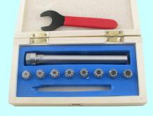 Патрон Цанговый с хв-ком цилиндрическим С20 с набором цанг ER16 из  8шт d3-10мм (150L-ER16-8PCS) 