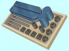 Набор зажимов с вилочным прихватом и винт. опорами из 18-ти предм., паз 21,7 М20 (YT-1204) 