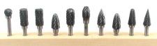Набор борфрез тв. сплав. из 10шт. D 6х(5-13)х3мм Х-образная насечка (CSM10-2010D) 
