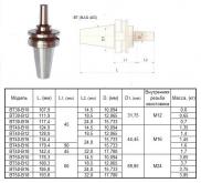 Оправка 7:24 -ВТ40х45 (MAS403) / В10 на внутренний конус сверлильного патрона (для станков с ЧПУ) 