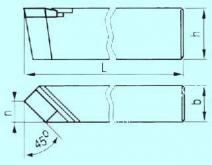 Резец Проходной прямой 20х12х120 тв. сплав (без маркировки)