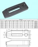 Прихват плоский 17 150х50х22мм М16 кованый (YD-4) 